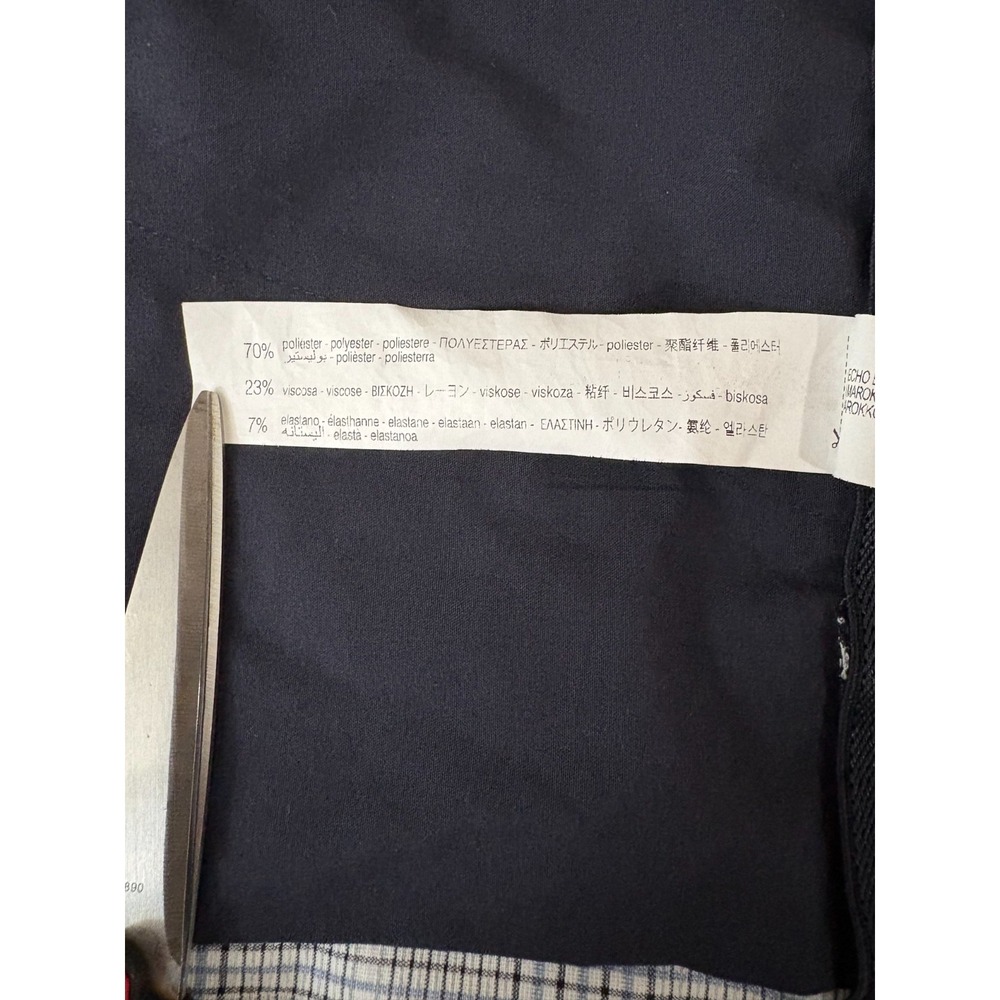 Zara Plaid Pants Womens Size 34 Multicolor Flat Front Zip Polyester - Picture 7 of 9